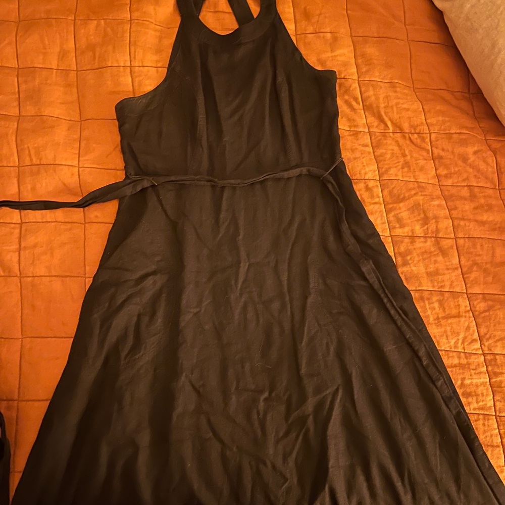Anthropologie Black Halter Sundress